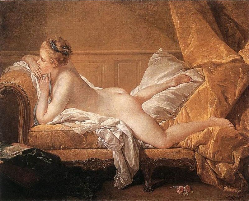 Francois Boucher Girl Reclining